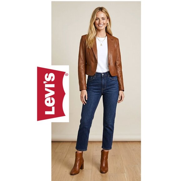 LEVI'S - Vintage 512 Women's slim taper dark wash jeans - Picture 1 of 10